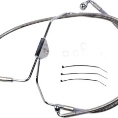 FRONT BRAKE LINE STAINLESS STEEL EXTENDED 2"