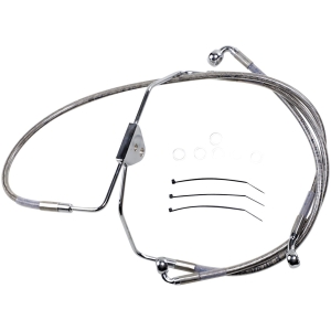 FRONT BRAKE LINE STAINLESS STEEL EXTENDED 2"