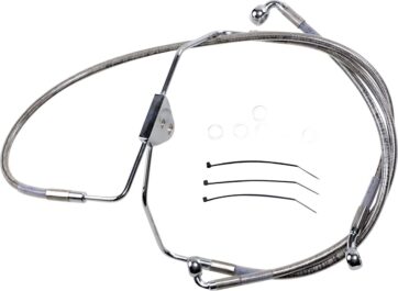 FRONT BRAKE LINE STAINLESS STEEL EXTENDED 2"