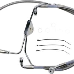 FRONT BRAKE LINE STAINLESS STEEL EXTENDED 4"
