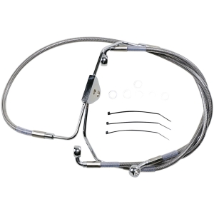 FRONT BRAKE LINE STAINLESS STEEL EXTENDED 4"