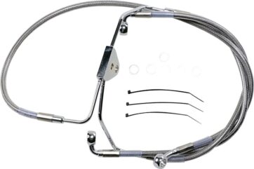 FRONT BRAKE LINE STAINLESS STEEL EXTENDED 4"