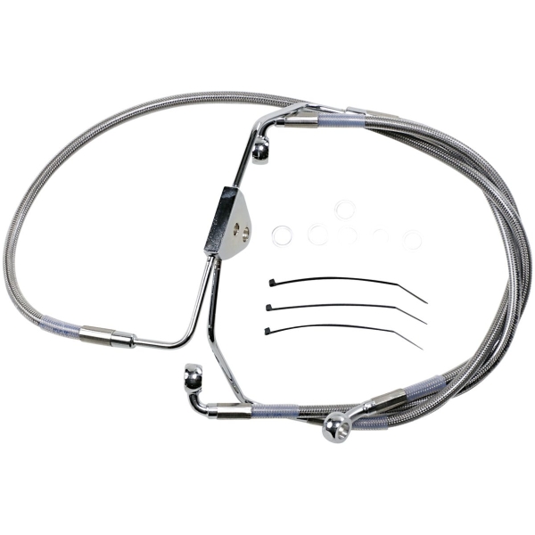 FRONT BRAKE LINE STAINLESS STEEL EXTENDED 4"