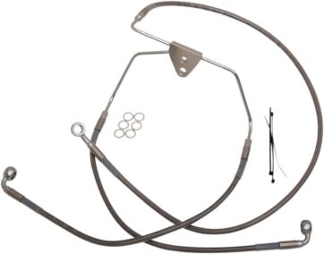FRONT BRAKE LINE STAINLESS STEEL EXTENDED 10"