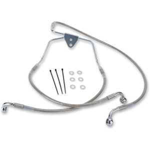 FRONT BRAKE LINE STAINLESS STEEL EXTENDED 2"