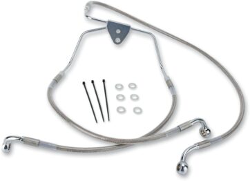 FRONT BRAKE LINE STAINLESS STEEL EXTENDED 2"