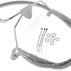 FRONT BRAKE LINE STAINLESS STEEL EXTENDED 4"