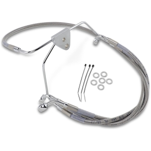 FRONT BRAKE LINE STAINLESS STEEL EXTENDED 4"