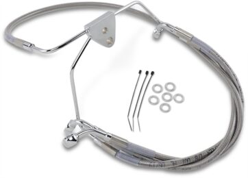 FRONT BRAKE LINE STAINLESS STEEL EXTENDED 4"