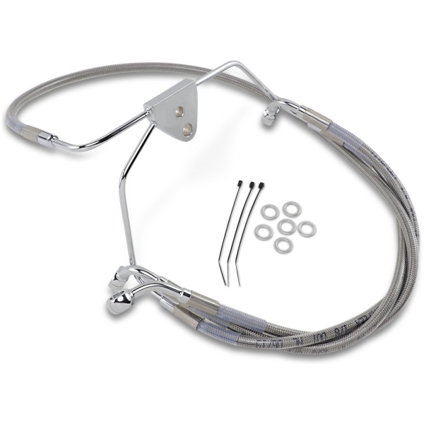 FRONT BRAKE LINE STAINLESS STEEL EXTENDED 4"