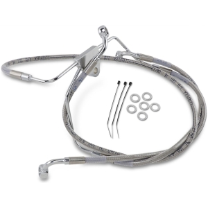 FRONT BRAKE LINE STAINLESS STEEL EXTENDED 6"