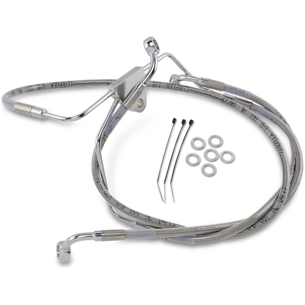 FRONT BRAKE LINE STAINLESS STEEL EXTENDED 6"