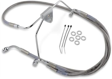 FRONT BRAKE LINE STAINLESS STEEL EXTENDED 8"