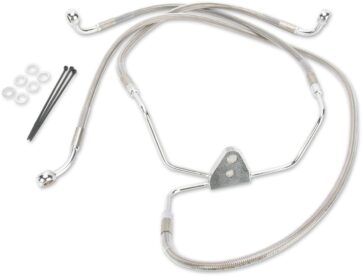 FRONT BRAKE LINE STAINLESS STEEL EXTENDED 10"