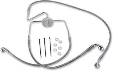 FRONT BRAKE LINE STAINLESS STEEL EXTENDED 2"