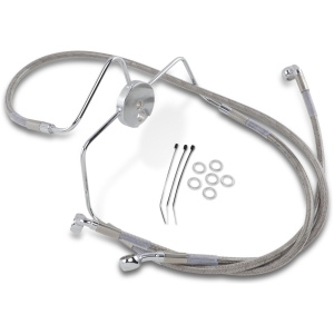 FRONT BRAKE LINE STAINLESS STEEL EXTENDED 4"