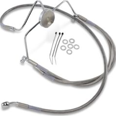 FRONT BRAKE LINE STAINLESS STEEL EXTENDED 6"