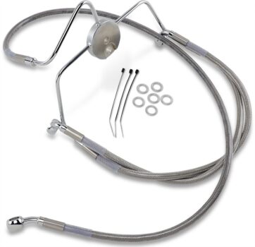 FRONT BRAKE LINE STAINLESS STEEL EXTENDED 6"