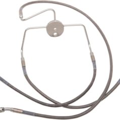 FRONT BRAKE LINE STAINLESS STEEL EXTENDED 8"