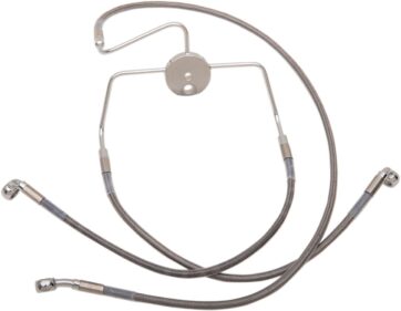 FRONT BRAKE LINE STAINLESS STEEL EXTENDED 8"