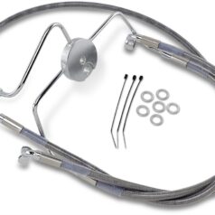 FRONT BRAKE LINE STAINLESS STEEL EXTENDED 10"