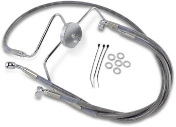 FRONT BRAKE LINE STAINLESS STEEL EXTENDED 10"