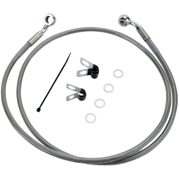FRONT BRAKE LINE STAINLESS STEEL EXTENDED 4"