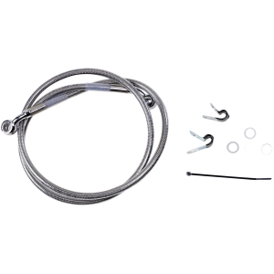 FRONT BRAKE LINE STAINLESS STEEL EXTENDED 2"