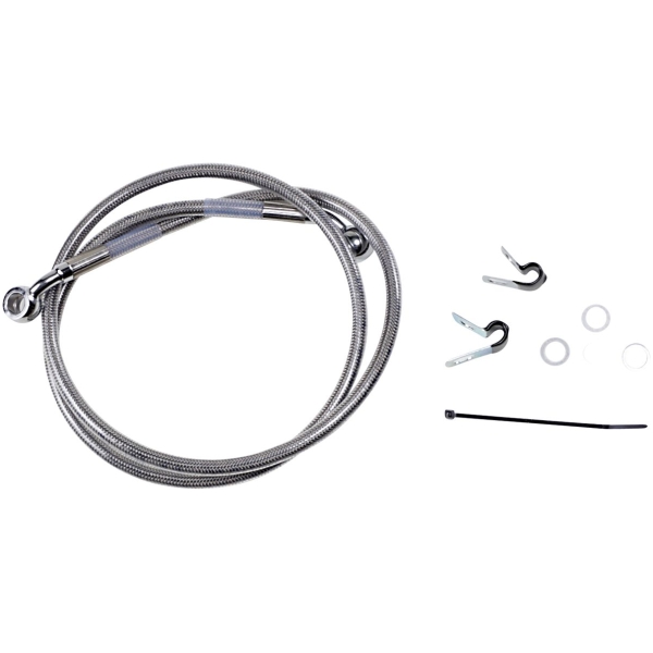 FRONT BRAKE LINE STAINLESS STEEL EXTENDED 2"