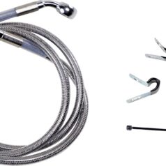 FRONT BRAKE LINE STAINLESS STEEL EXTENDED 6"
