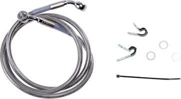 FRONT BRAKE LINE STAINLESS STEEL EXTENDED 6"