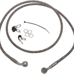 FRONT BRAKE LINE STAINLESS STEEL EXTENDED 8"