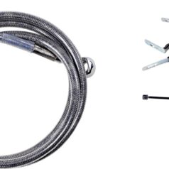 FRONT BRAKE LINE STAINLESS STEEL EXTENDED 10"