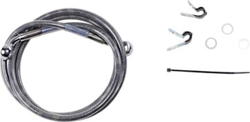 FRONT BRAKE LINE STAINLESS STEEL EXTENDED 10"