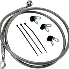 FRONT BRAKE LINE STAINLESS STEEL EXTENDED 2"