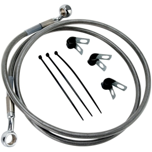 FRONT BRAKE LINE STAINLESS STEEL EXTENDED 2"