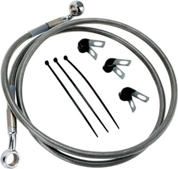 FRONT BRAKE LINE STAINLESS STEEL EXTENDED 2"