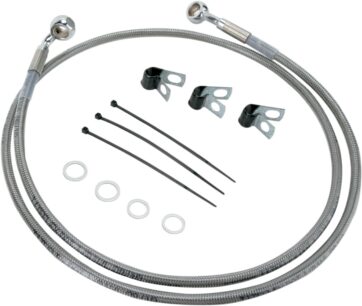 FRONT BRAKE LINE STAINLESS STEEL EXTENDED 4"
