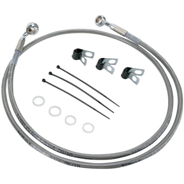 FRONT BRAKE LINE STAINLESS STEEL EXTENDED 4"