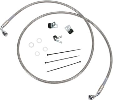 FRONT BRAKE LINE STAINLESS STEEL EXTENDED 6"