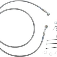 FRONT BRAKE LINE STAINLESS STEEL EXTENDED 8"