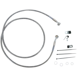FRONT BRAKE LINE STAINLESS STEEL EXTENDED 8"