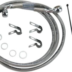 FRONT BRAKE LINE STAINLESS STEEL EXTENDED 10"