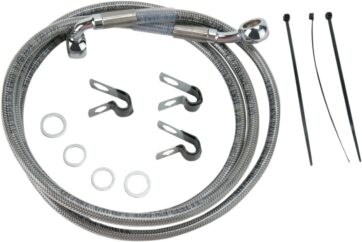 FRONT BRAKE LINE STAINLESS STEEL EXTENDED 10"