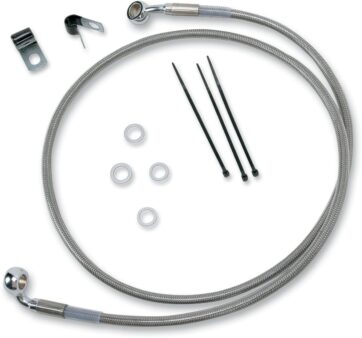 FRONT BRAKE LINE STAINLESS STEEL EXTENDED 2"
