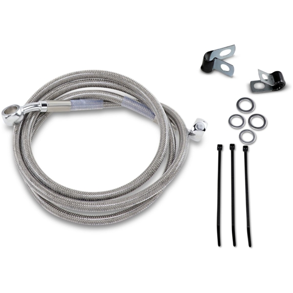 FRONT BRAKE LINE STAINLESS STEEL EXTENDED 4"