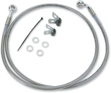 FRONT BRAKE LINE STAINLESS STEEL EXTENDED 6"