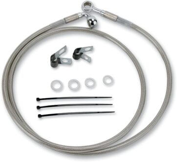 FRONT BRAKE LINE STAINLESS STEEL EXTENDED 2"