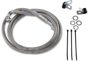 FRONT BRAKE LINE STAINLESS STEEL EXTENDED 4"