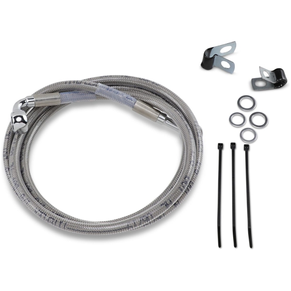 FRONT BRAKE LINE STAINLESS STEEL EXTENDED 6"